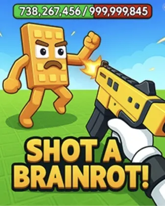 Shoot a brainrot game thumbnail